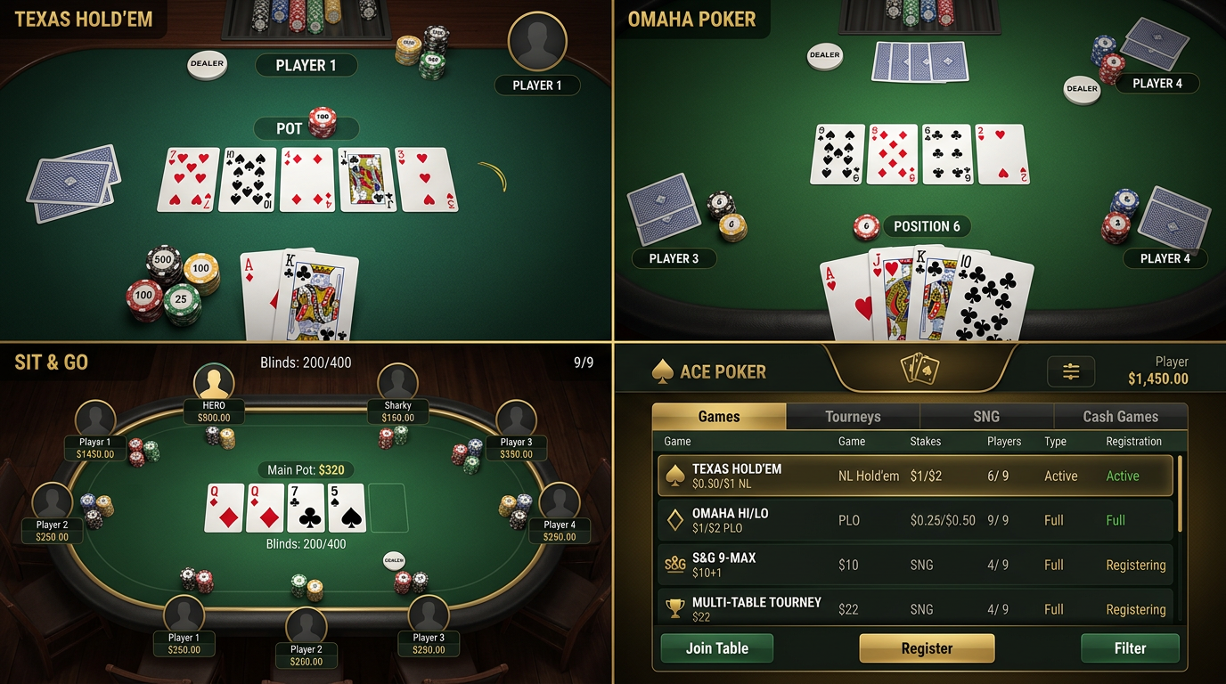 Online poker games at Global Poker Canada
